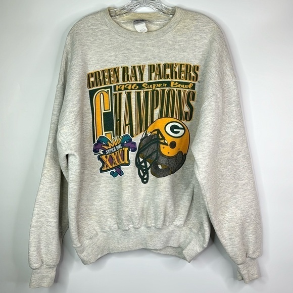 Chalk Line Other - Vintage Chalk Line Green Bay Packers 1996 Superbowl Grey Sweatshirt XL